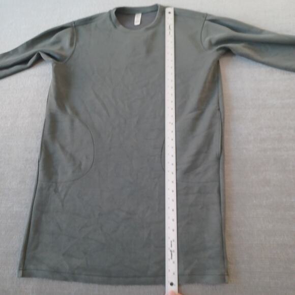 Spanx Air Essentials Sweater Dress Womens M Gray Crew Neck Casual Stretch Pocket - Picture 5 of 9